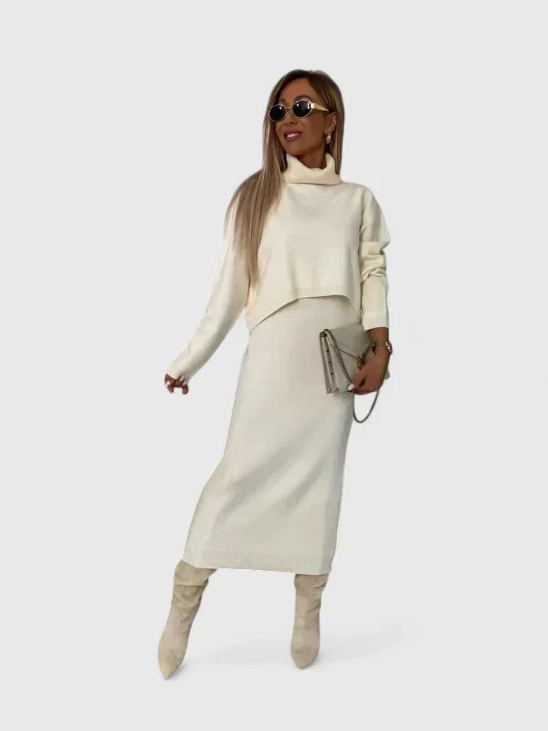 Tine | Elegante Jurk en Coltrui Set