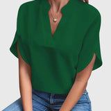 Lydia | Zachte en Elegante V-Hals Blouse