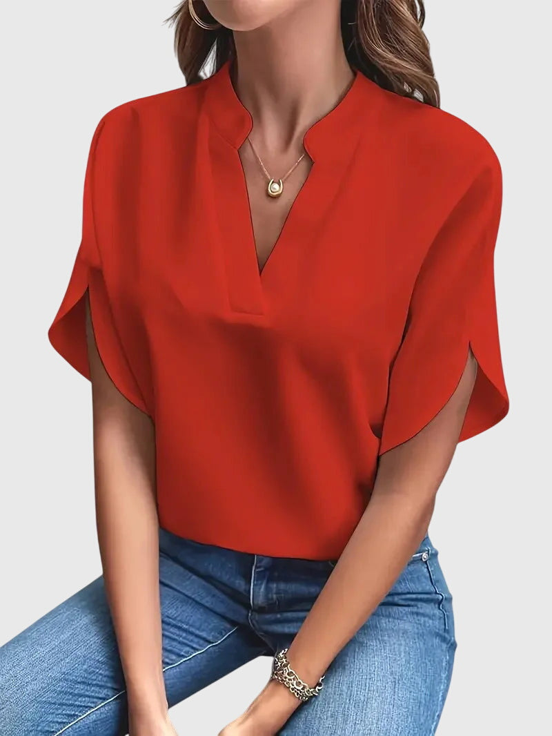 Lydia | Zachte en Elegante V-Hals Blouse