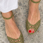 Isadora | Gouden Vlecht Sandalen