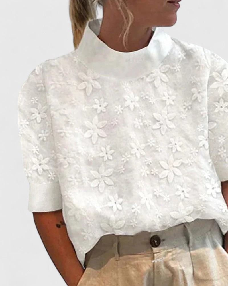 Stien | Elegante Blouse met Hoge Col