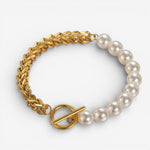 Elegante Armband van Goud en Parels