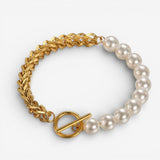 Elegante Armband van Goud en Parels