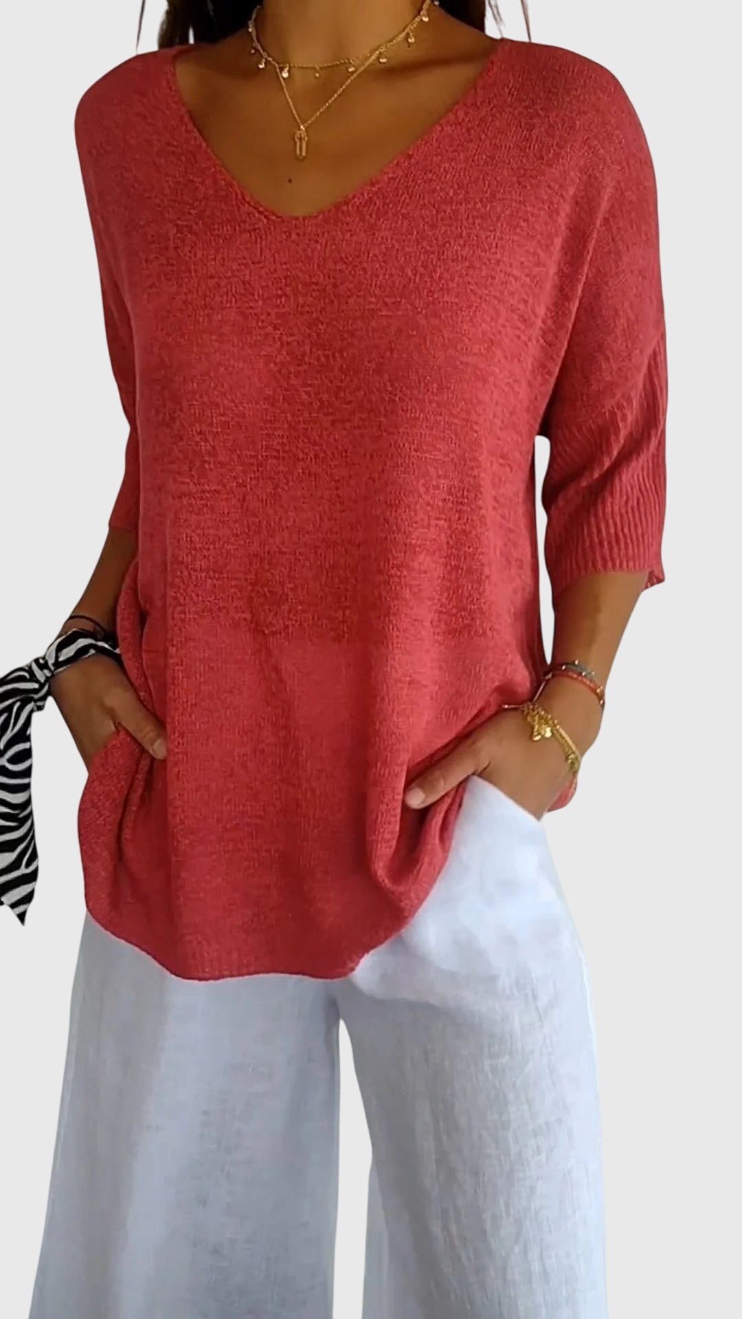 Caroline | Elegante Top met V-Hals