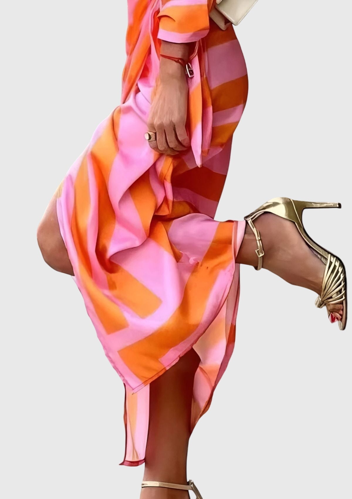 Mijntje | Elegante Wikkeljurk met Print