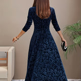 Isa | Maxidress Elegante met Patroon