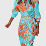 Mijntje | Elegante Wikkeljurk met Print