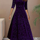 Isa | Maxidress Elegante met Patroon