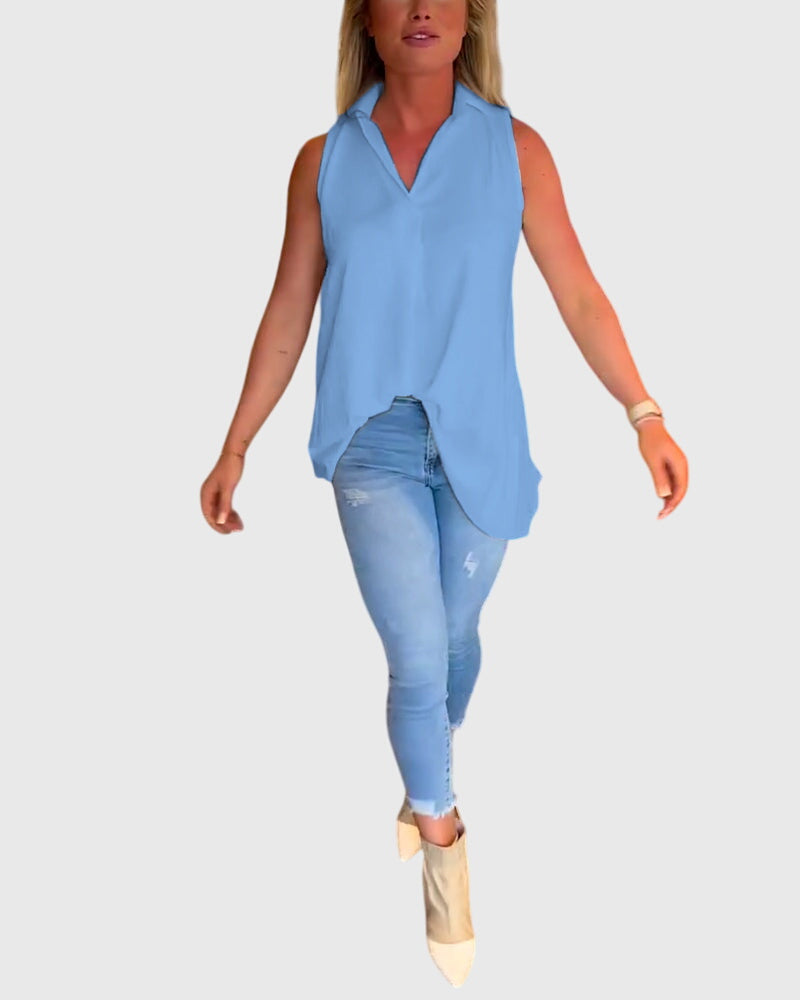 Monique | Mouwloos Top