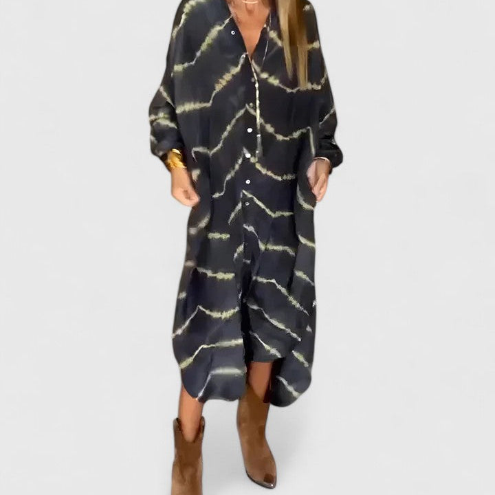 Manon | Elegante Boho Gestreepte Maxi Jurk