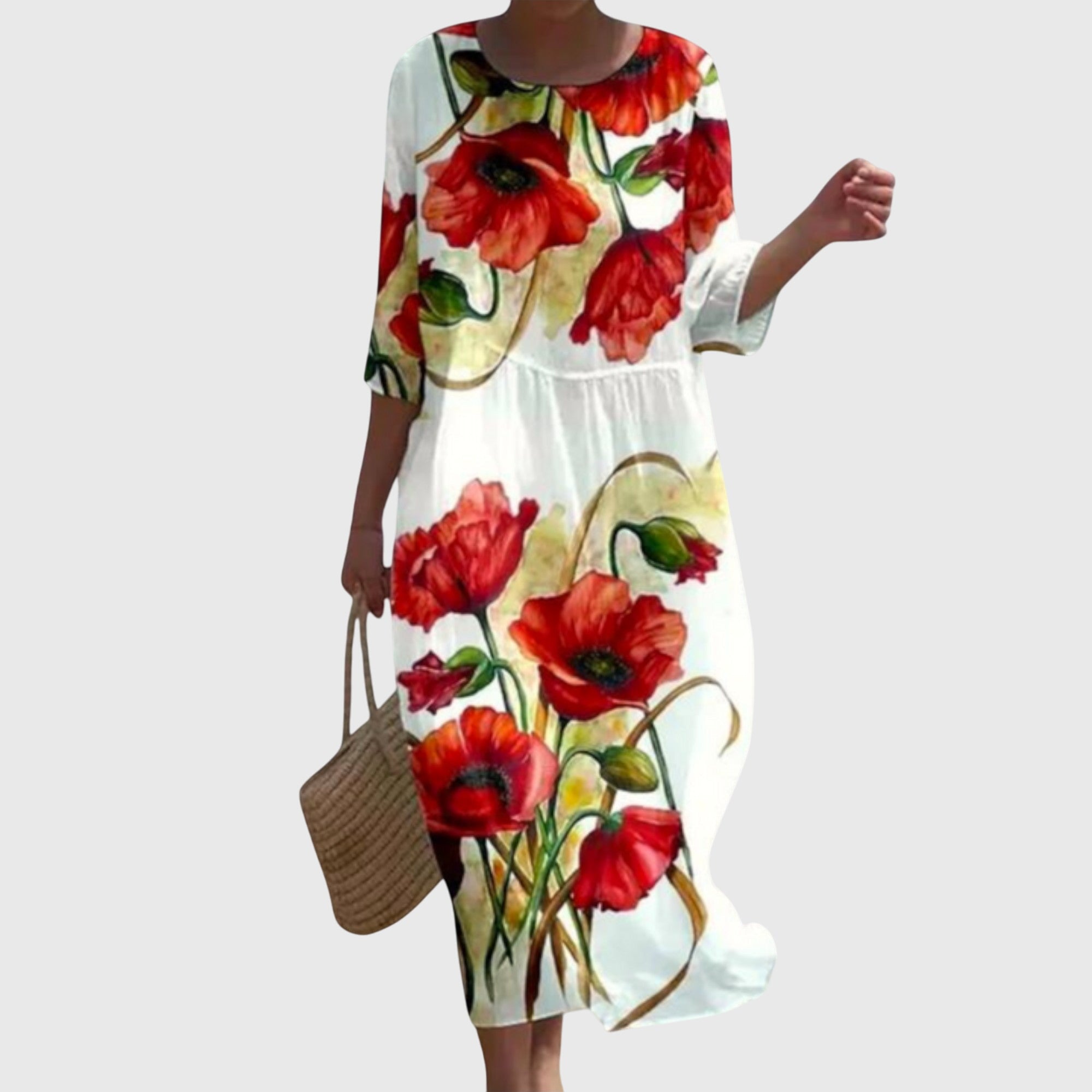 Nynke | Elegante Maxi Bloemenjurk