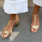 Allegra | Elegante Gouden Sandalen voor Dagelijks Gebruik