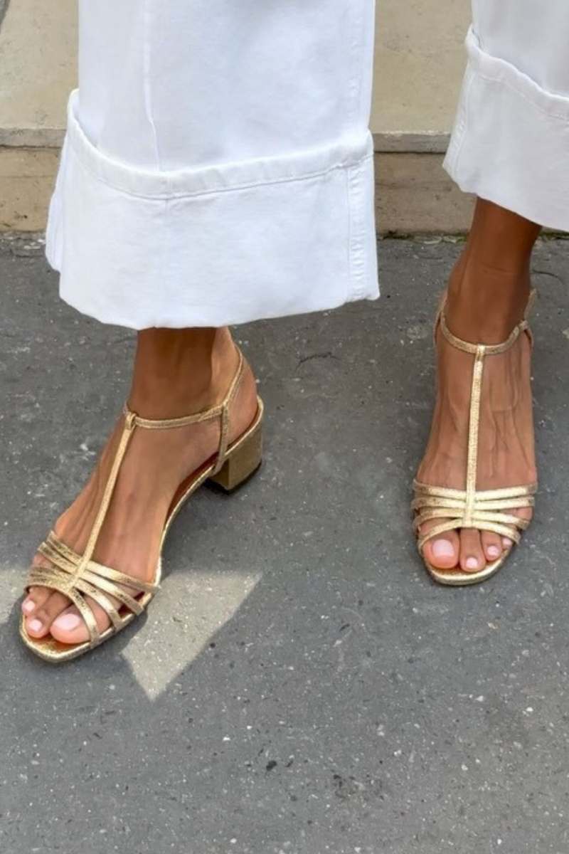Allegra | Elegante Gouden Sandalen voor Dagelijks Gebruik