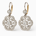 Madeleine – Vintage oorringen met mandala in kristal