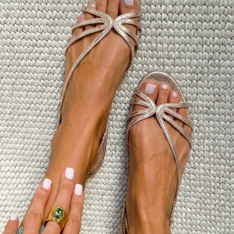 Ginevra | Elegante Gouden Sandalen voor de Zomer