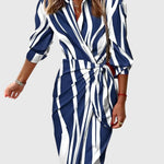 Mijntje | Elegante Wikkeljurk met Print