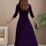 Isa | Maxidress Elegante met Patroon
