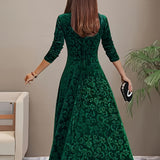 Isa | Maxidress Elegante met Patroon