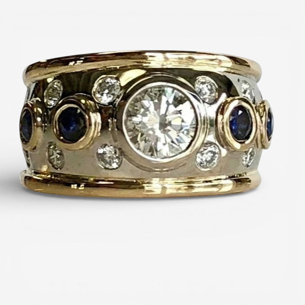Vintage Ring in Zirkonia Goudverguld