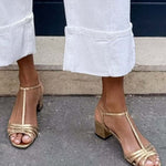 Allegra | Elegante Gouden Sandalen voor Dagelijks Gebruik