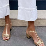 Allegra | Elegante Gouden Sandalen voor Dagelijks Gebruik