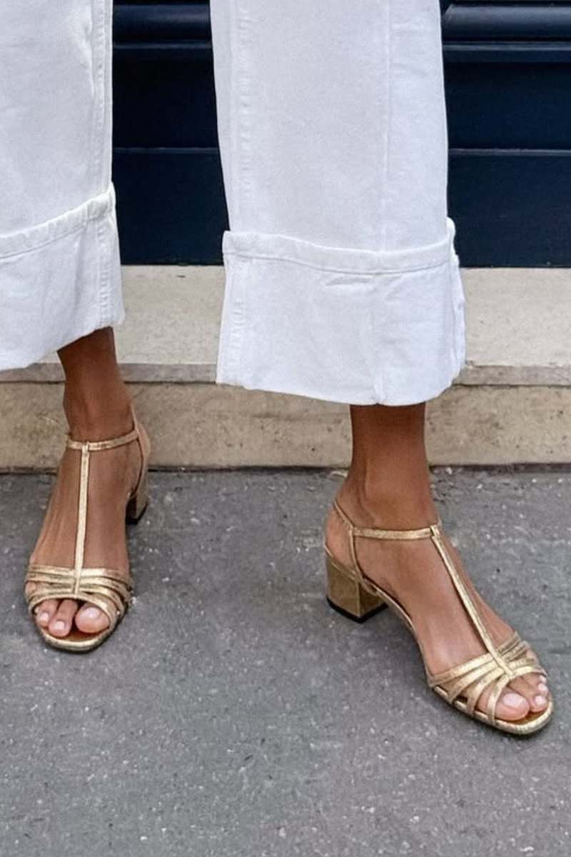 Allegra | Elegante Gouden Sandalen voor Dagelijks Gebruik