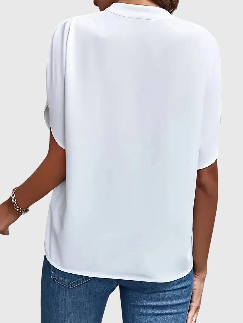 Lydia | Zachte en Elegante V-Hals Blouse