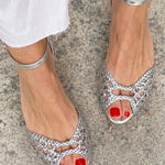 Isadora | Gouden Vlecht Sandalen