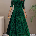 Isa | Maxidress Elegante met Patroon
