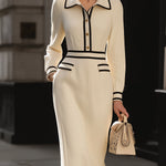 Lotte | Midi-jurk met Knopdetails