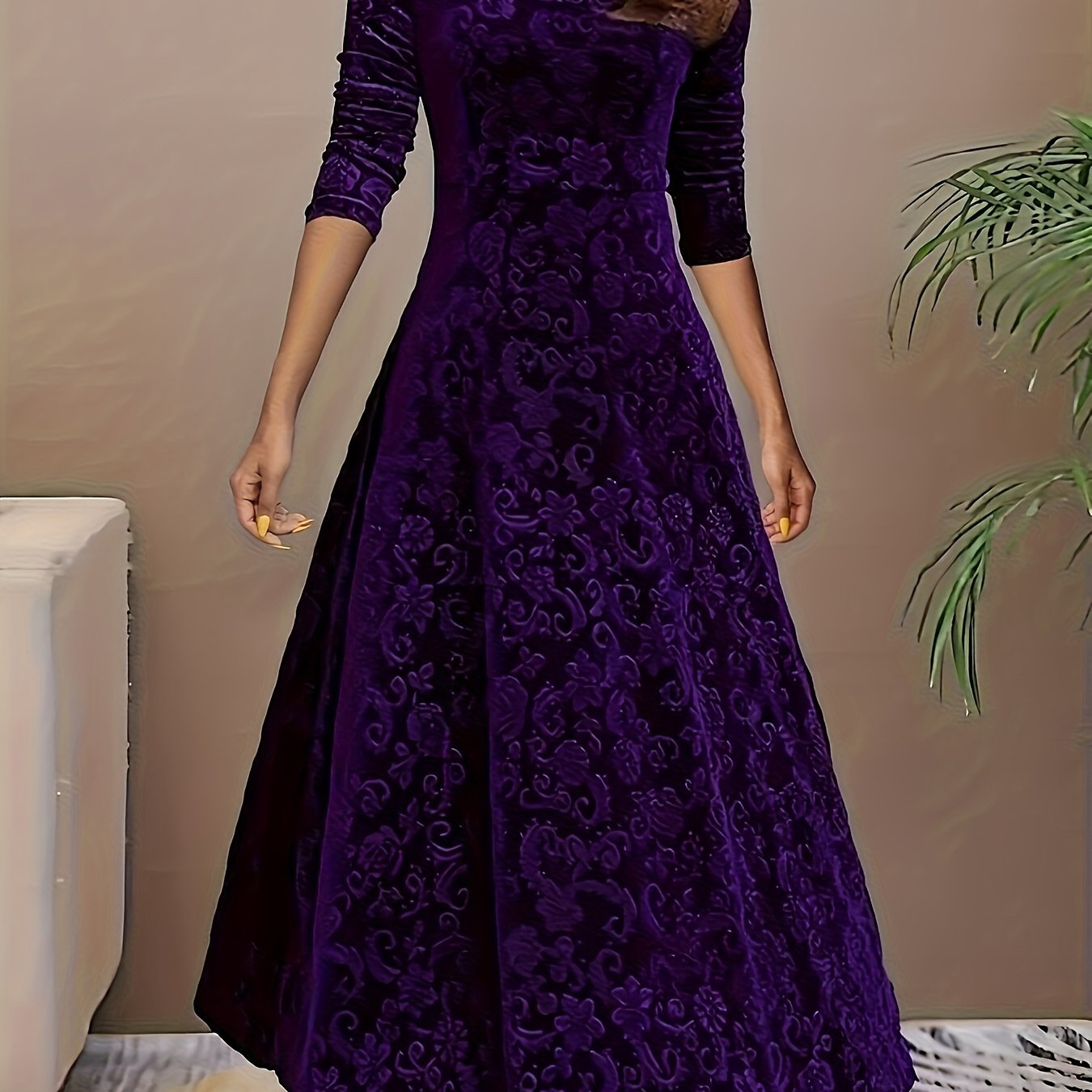 Isa | Maxidress Elegante met Patroon