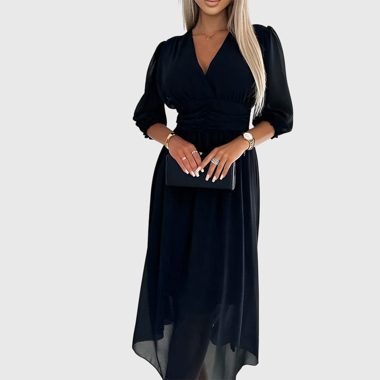 Lineke | Lichte Zijden Chiffon Jurk