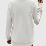 Valerie | Elegante Top met Ronde Hals en Lange Mouwen