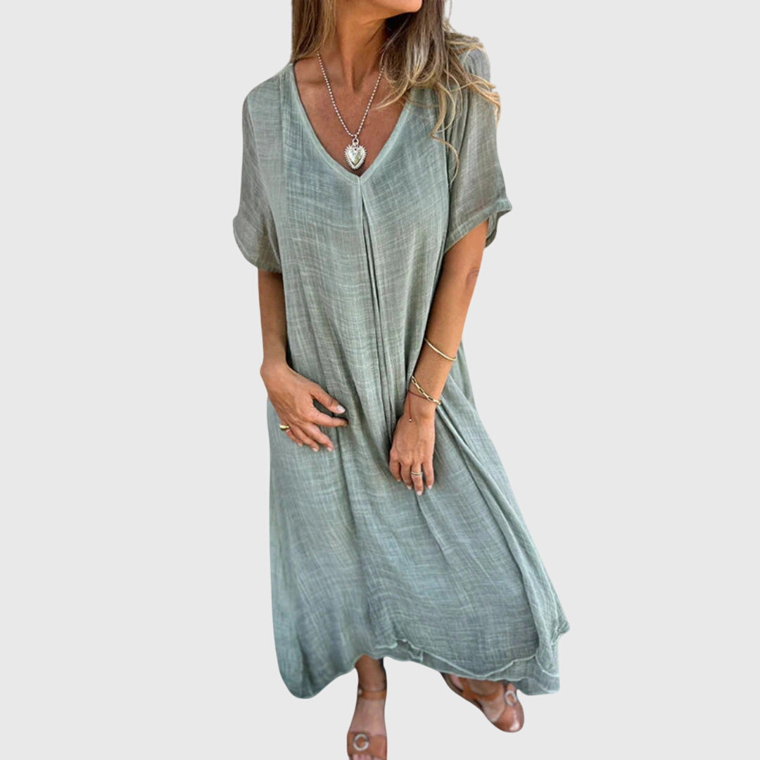 Mirjam | Licht en Elegante V-Hals Jurk
