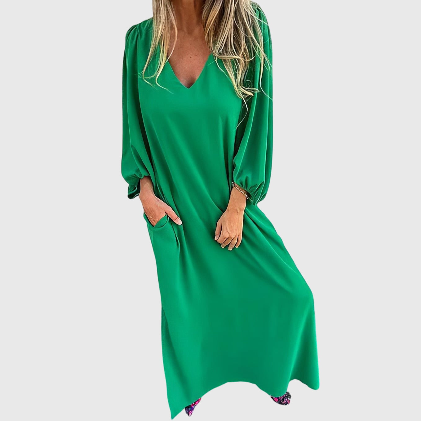 Imke | Lange Boho Jurk met Zakken