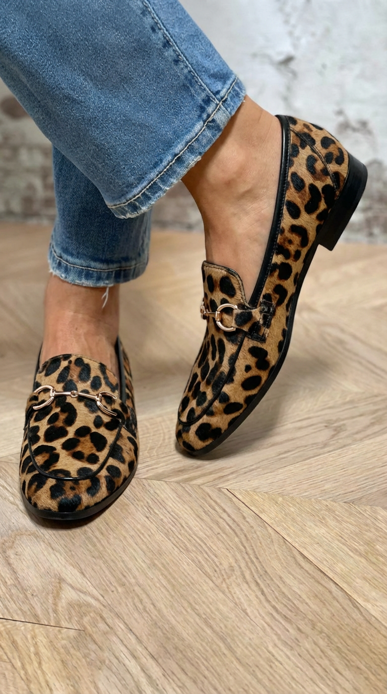 Adrianna - Gedurfde Luipaard Mocassins