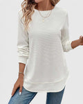 Valerie | Elegante Top met Ronde Hals en Lange Mouwen