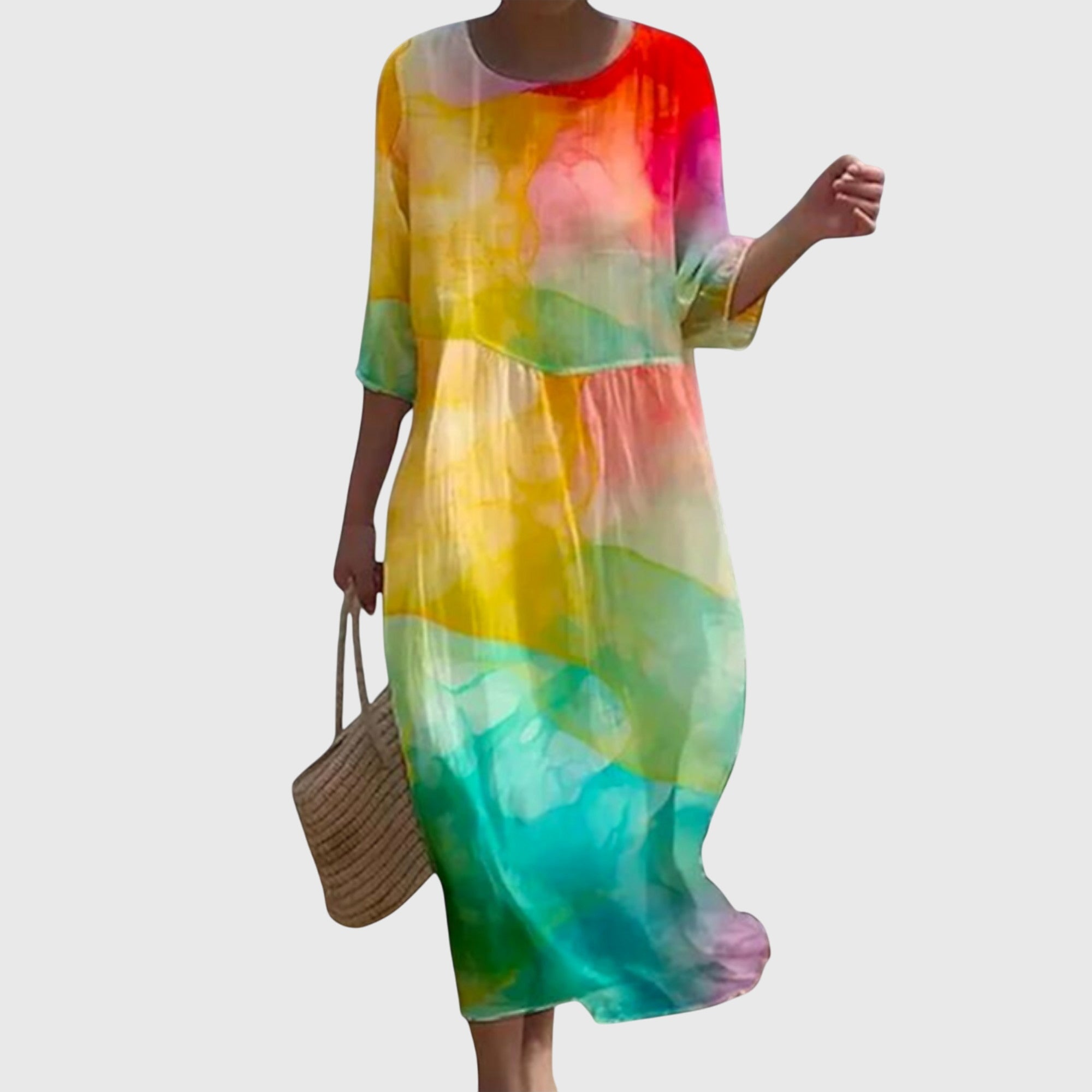 Nynke | Elegante Maxi Bloemenjurk