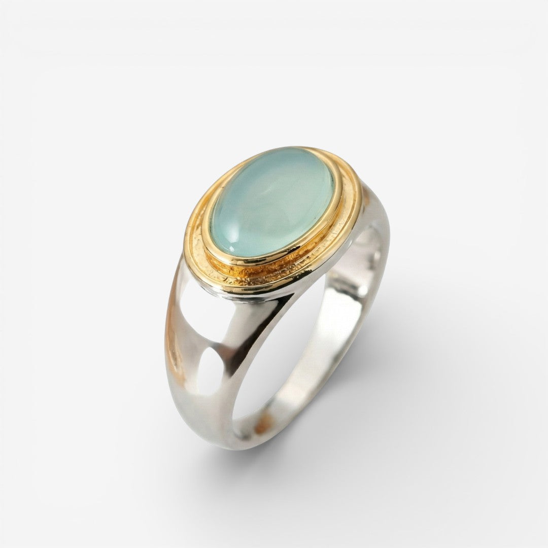 Gabi - Ring in Maansteen Groen Vintage