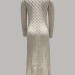 Sarah | Comfortabele Maxi Jurk in Kabeltricot