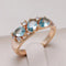 Vintage Zirkonia Elegante Ring in Goud Blå