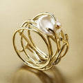 Samira - Gouden Ring met Parels