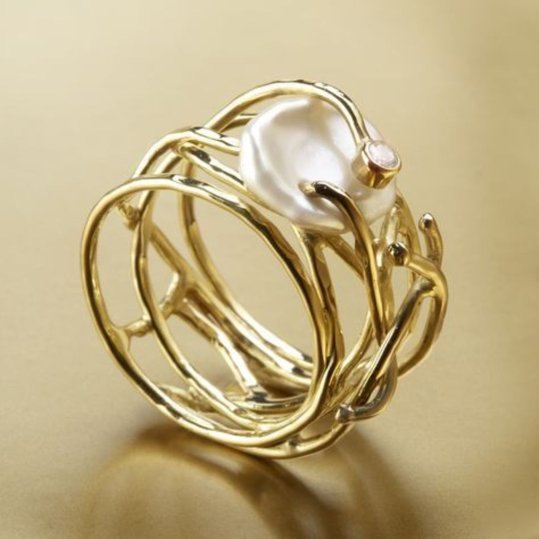 Samira - Gouden Ring met Parels