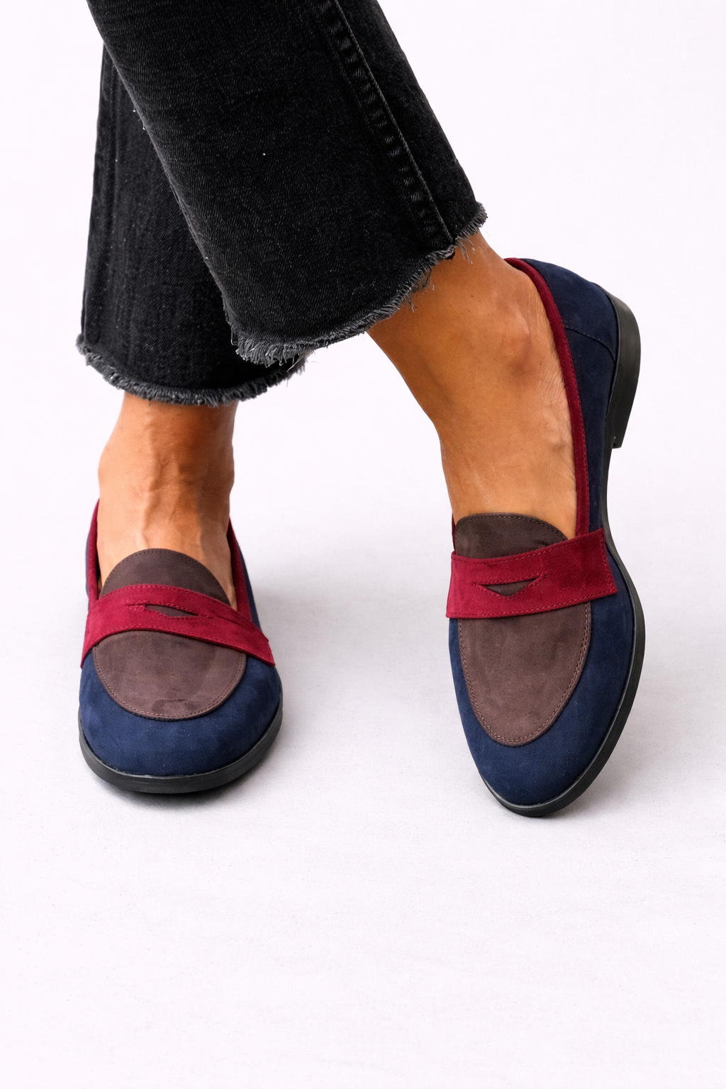 Sylvie - Bicolor Elegante Mocassin