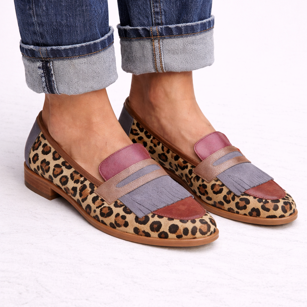 Zelda - Elegante Luipaard Mocassins