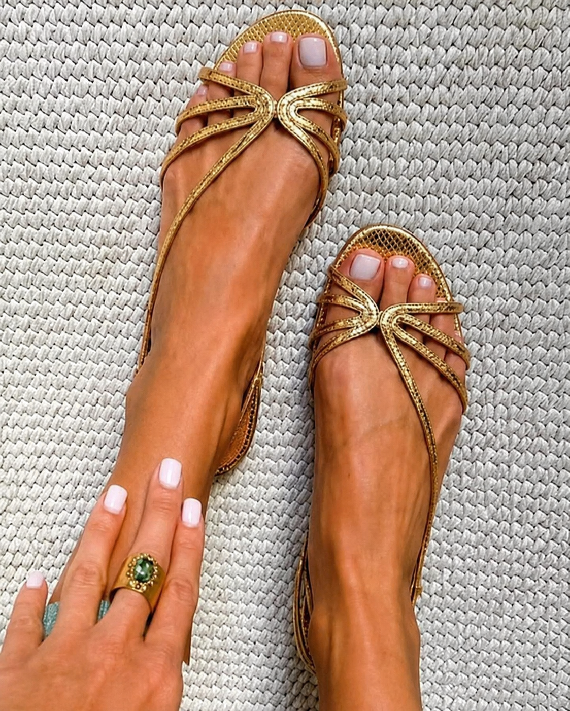 Ginevra | Elegante Gouden Sandalen voor de Zomer