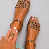 Aurora | Gouden Sandalen voor een Betoverende Zomer