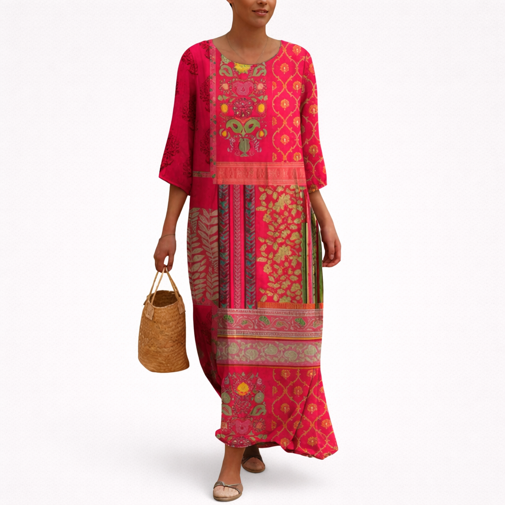 Iris - Lange, vloeiende, chique en comfortabele jurk