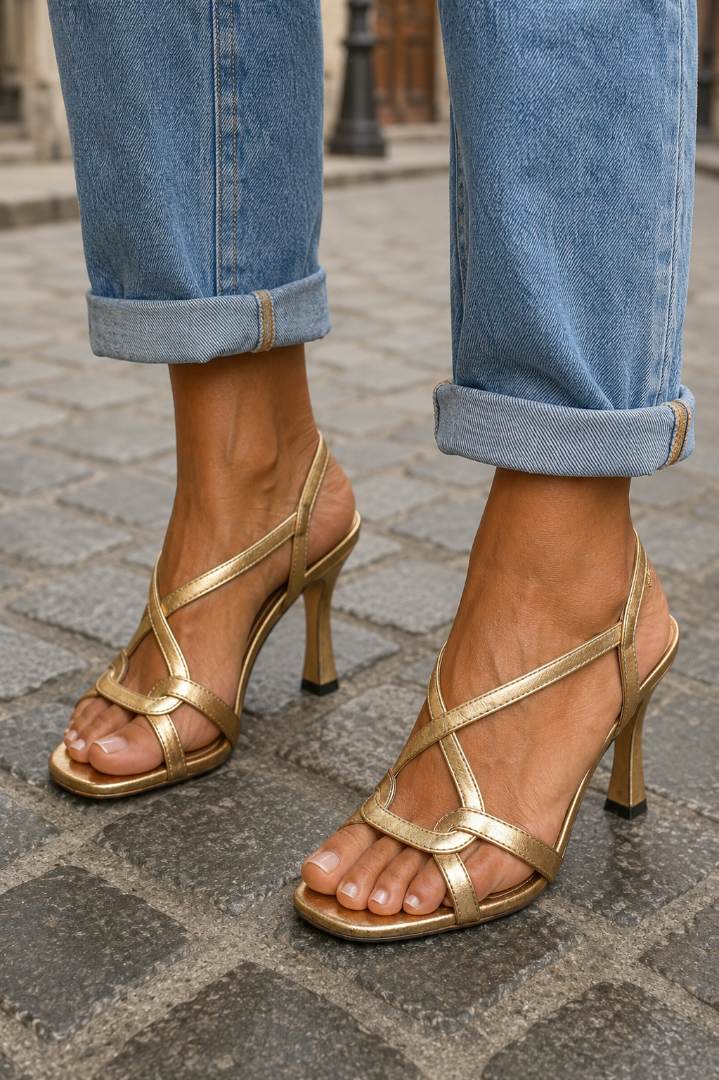 Elisabetta | Zomerse Gouden Sandalen met Charme