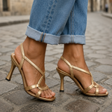 Elisabetta | Zomerse Gouden Sandalen met Charme